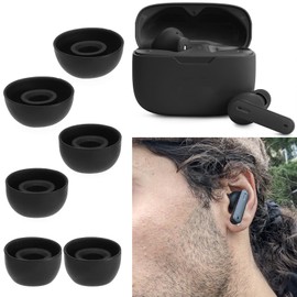 SG Store 6 Paar Ohrstöpsel Silikon-Ohrhörer Ersatz-Ohrstöpsel Kompatibel mit JBL Tune 230NC TWS T230NC, Klein/mittel/groß, 3 Größen, Schwarz