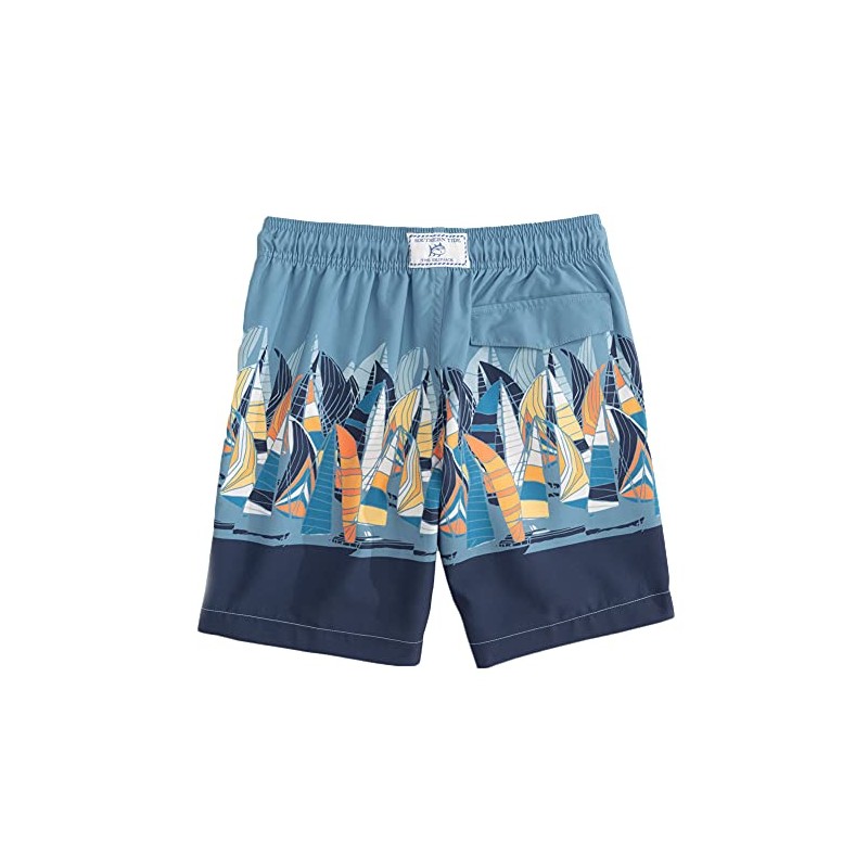 Southern Tide Children's Sail Away-Swim-Trunk Crystal Blue XL