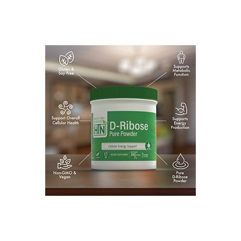 D-Ribose Pure (NON-GMO) Powder 200g Jar