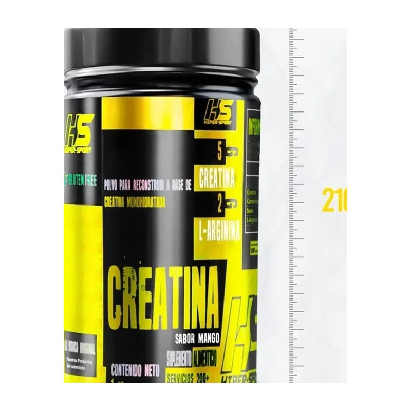 Creatina Monohidratada Hs 1kg 200 Servicios Hiper Sports
