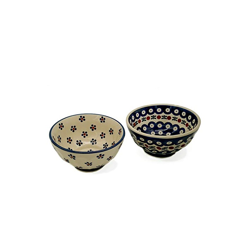 Bunzlauer Multi-Purpose Bowls 13.5 cm Ribbed Set of 2 (Margaret