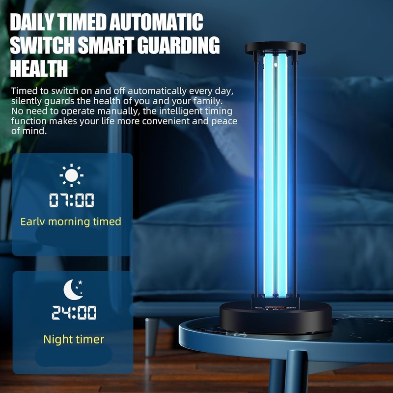 Ultraviolet Germicidal Lamp,110w UV+Ozone Light Sanitizer for Whole Room, 99.99%