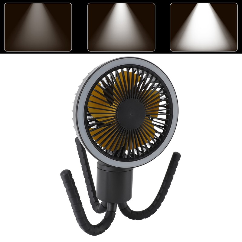 Portable Stroller Fan Handheld LED Night Night USB Rechargeable Multi