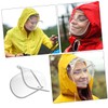 Baluue 2pcs Clear Raincoat Hat Shield Visor Detachable Rain Poncho
