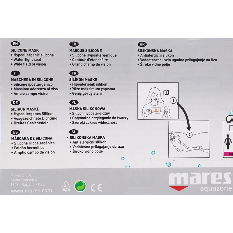 Mares Wahoo Mask for Adults, Colour: Yellow