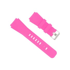 uxcell Rubber Watch Band 22mm Width, Unique Design Replacement Silicone Watch Strap for Gear S2 S3 S4 and GT/Smart Watch, Hot Pink
