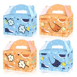 HchFPHskhd 16Pcs Blue Paw Goodie Boxs Birthday Party Supplies Blue Party Favor Candy Boxs Birthday Decorations Gift Boxes