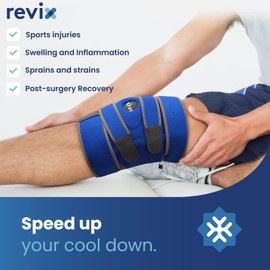 REVIX Knee Brace with Upgraded Innovative Soft Pliable Gel Pack and Shoulder Ice Pack Wrap Reusable Ice Sleeve for Arm & Rotator Cuff