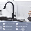 WEWE Black Kitchen Faucet with Soap Dispenser, Kitchen Sink Faucet