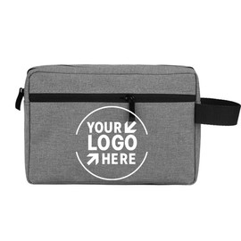 TOPTIE Custom Water Travel Toiletry Bag for Women and Men, Cosmetic Bag Portable Makeup Storage, Heat Transfer-Grey