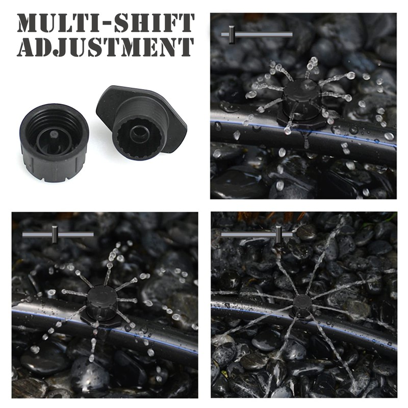 100Pcs Drip Irrigation Emitters,Adjustable Irrigation Drippers Sprinklers,1/4 Inch Emitters Micro