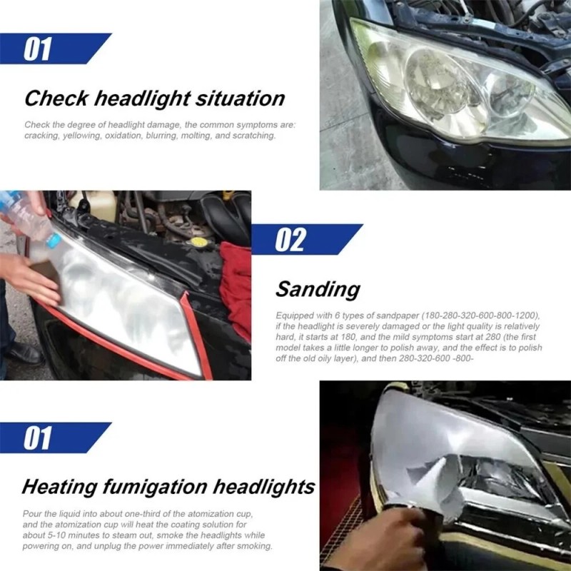 Unbranded 800ml Car Headlight Lens Repair Fluid Chemical Polishing Restoration