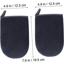Happyyami 2 piezas Guantes de Autotanning de Aplicadores Sol para Crema Bronceadora de Guantes de Autotanning Negro