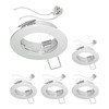 ledscom.de 5 pcs. recessed Ceiling Frame Fere, Round, White Glossy