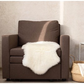 Blue Jay An Elite Healthcare Brand Soft N Plush Real Sheepskin Rug | Pressure Relief and Natural Warmth in The Cold Real Sheep Wool Pad | 6-7 Square Feet | Ivory