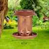 Tepaken Bird Feeder for Outdoors Hanging Metal Waterproof Wild Bird