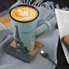 LiWiBet Acacia Wood Black Marble Coasters for Drinks Set of