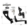 TCT-MOTORPARTS Gloss Black Mid Controls Brake Side Fit For Harley