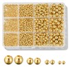 1100 abalorio redondas lisas – 3/4/6/8 mm de oro espaciador