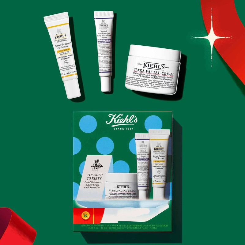 Kiehl's Polished to Party Gift Set, Cream 50 ml, Serum