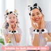 LLOUSSAK Cow Print Spa Headband and Wristband Set, Soft face