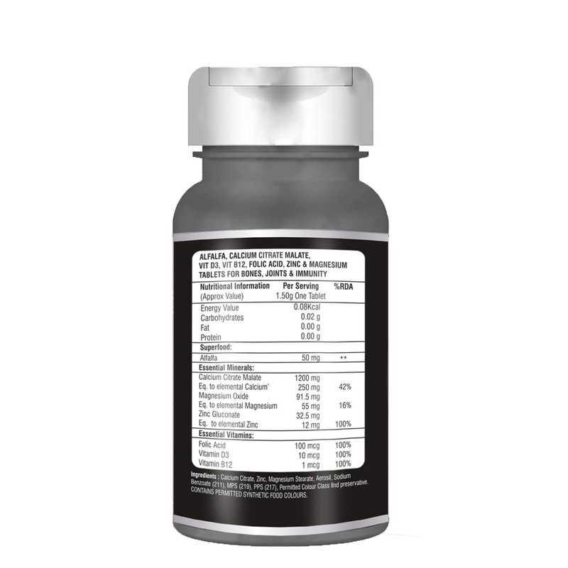 Generic Lifesciences Alfalfa Calcium Citrate Malate (60 Tablet) with Vitamin