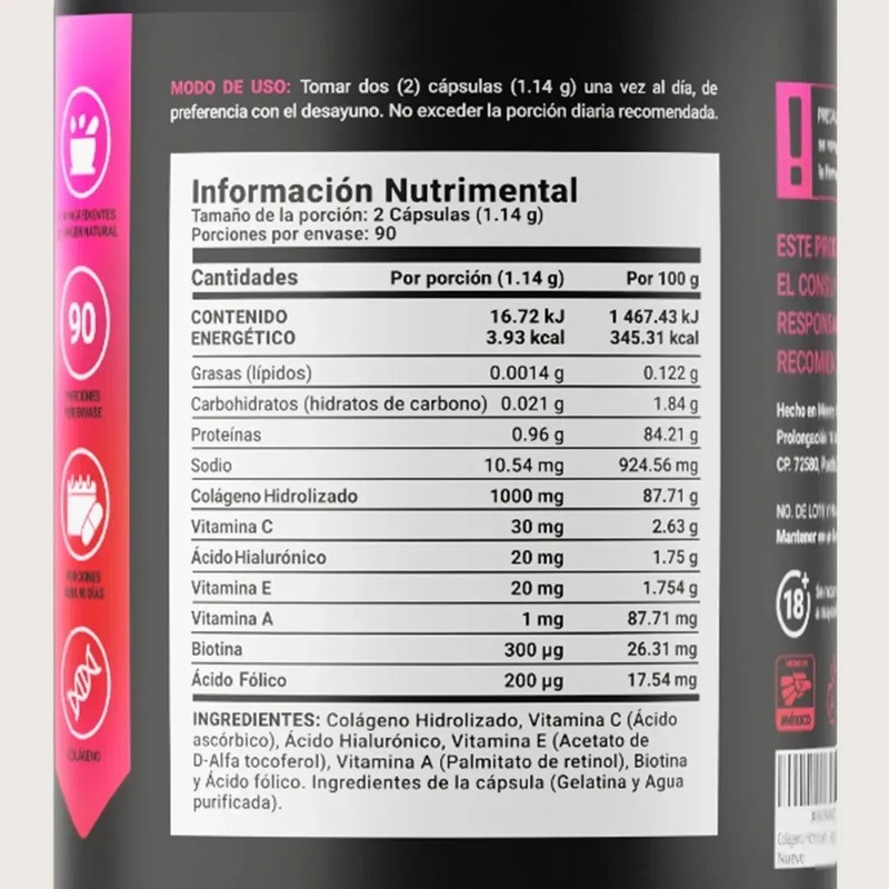 Colágeno Hidrolizado 90 Caps Collagen Blend B Life
