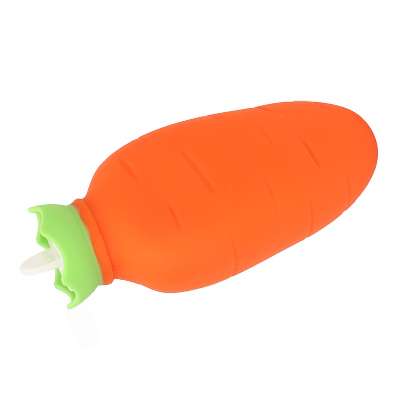 Carrot Hot Water Bottle Cute Silicone Microwaveable Anti Leakage Handheld