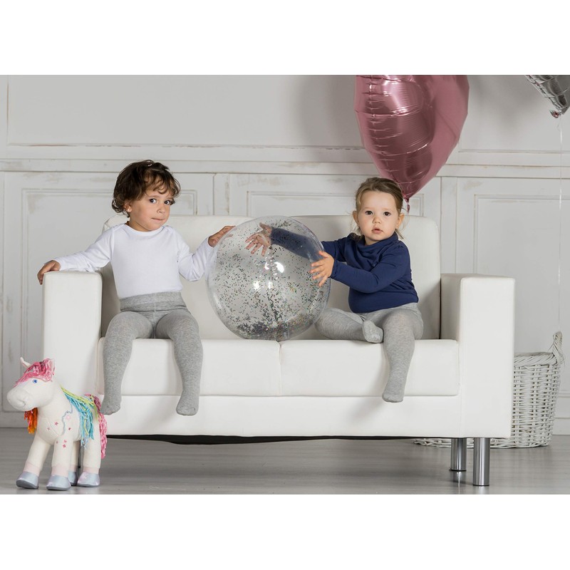 Playshoes Unisex Children's Thermal Warm Tights, White Twin Pack