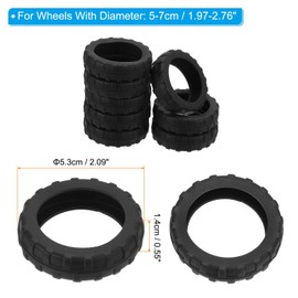 PATIKIL Luggage Wheels Cover, 16pcs Mute Silicone Luggage Suitcase Wheel Protector Covers Shock-proof for 1.97"-2.76" Spinner Wheels Luggage Sets, Black