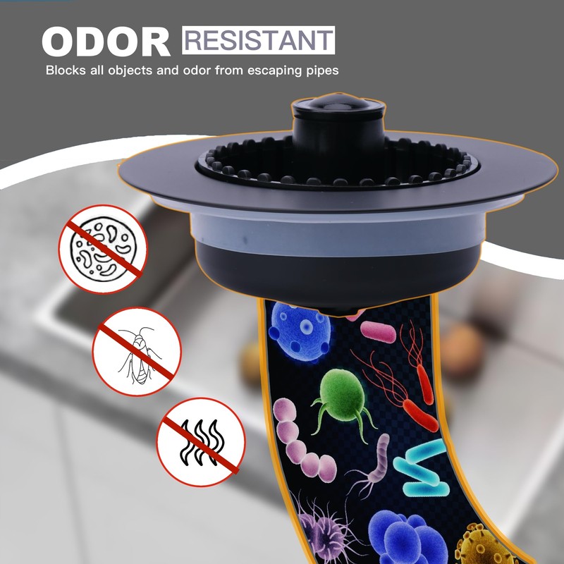 3 in 1 Kitchen Sink Drain Strainer, Universal Sink Drain