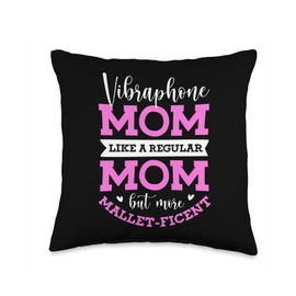 Vibraphone Mom Like A Regular Mom But More Mallet-Ficent Throw Pillow
