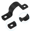 12Pcs Black Pipe Strap, 1 Inch Metal Pipe Clamp Rigid