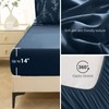 MUXHOMO Navy Blue King Comforter Set, Elegant Floral Print Bed