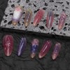 Handmade Press on Nails Long Almond Fake Nails with Glue,3D