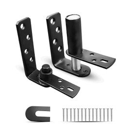 Swinging Door Hinge, 180 Degree Rotation Door Hinges for Cafe Saloon Pub Swinging Doors, 304 Stainless Steel Black Self Closing Door Hinges, Indoor Outdoor Use