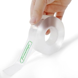 Firmentape Clear Double Sided Tape(1 in x 10 ft) Mounting Tape,Strong Adhesive,Residue-Free for Hanging Pictures, Mounting Decor