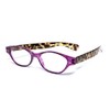 Calabria R544S Oval Reading Glasses +1.50 Purple Tortoise Women Single