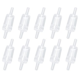 AQUANEAT Aquarium Check Valve, One Way Non Return Valve for Air Pump, Fish Tank Accessories, 10pcs (Clear)