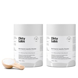 Dirty Labs | Scent Free | Bio Enzyme Laundry Booster | 2-Pack = 96 Loads | Hyper Concentrated | High Efficiency & Standard Machine Washer | Nontoxic, Biodegradable | Stain & Odor Removal Booster