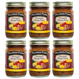 Dillman Farm Pineapple Mango Salsa - Gluten-Free, Non-GMO, Vegan, Kosher, Eco-Friendly, Preservative Free, Corn Syrup Free - Made in USA, 13oz (Pack of 6)