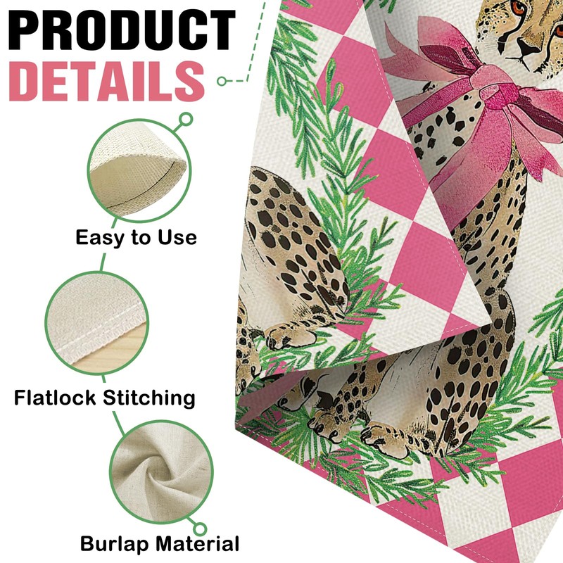 Dyrenson Leopard Welcome Decorative Garden Flag, Jungle Safari Animals