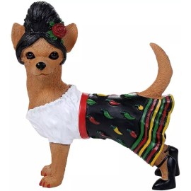 Ebros Adorable Red Hot Chili Senorita Chihuahua Collection Figurine 4.75"H