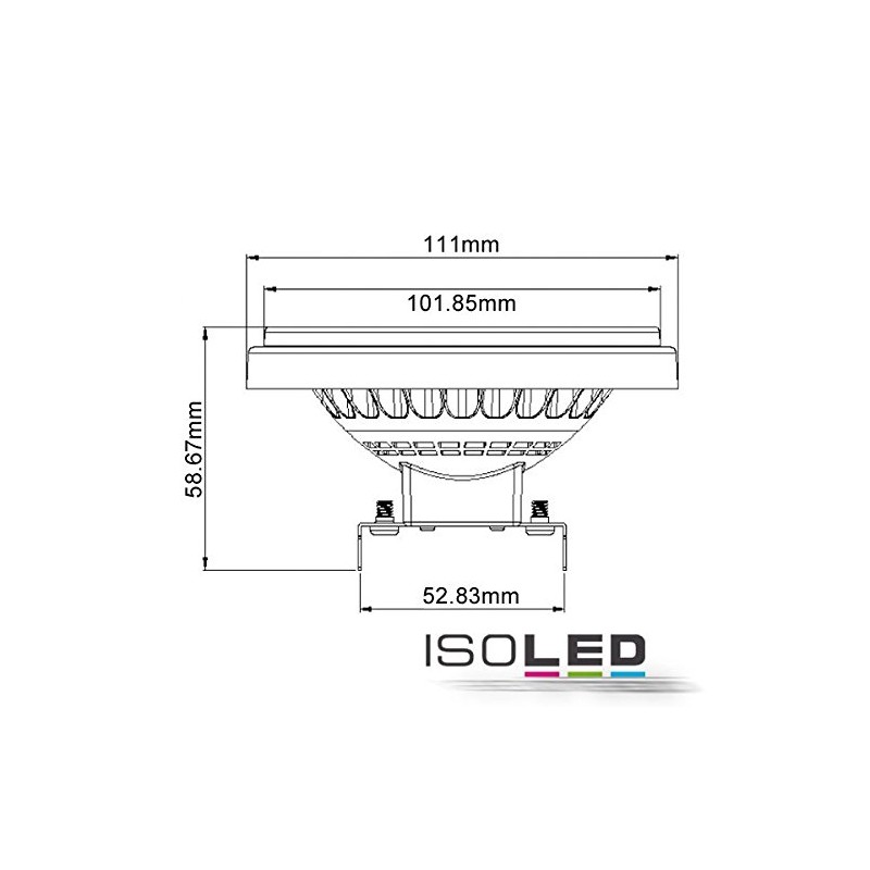 IsoLED AR111 G53 Spotlight 11 Watt 30° Natural White