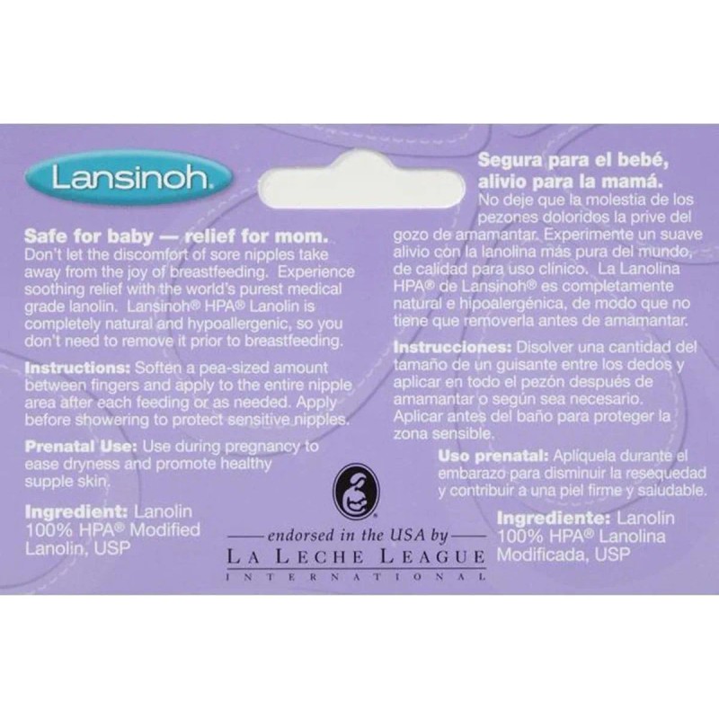 La Lanolina Lansinoh Pezón Crema 1,41 Oz