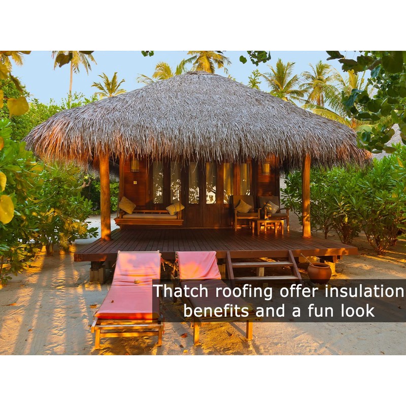 FOREVER BAMBOO Mexican Palm Thatch Runner Roll Straw Roof Duck