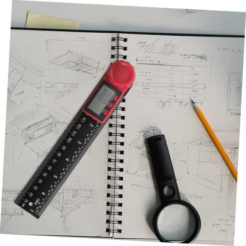 Operitacx Digital Angle Ruler with Display Black Vernier Caliper Level