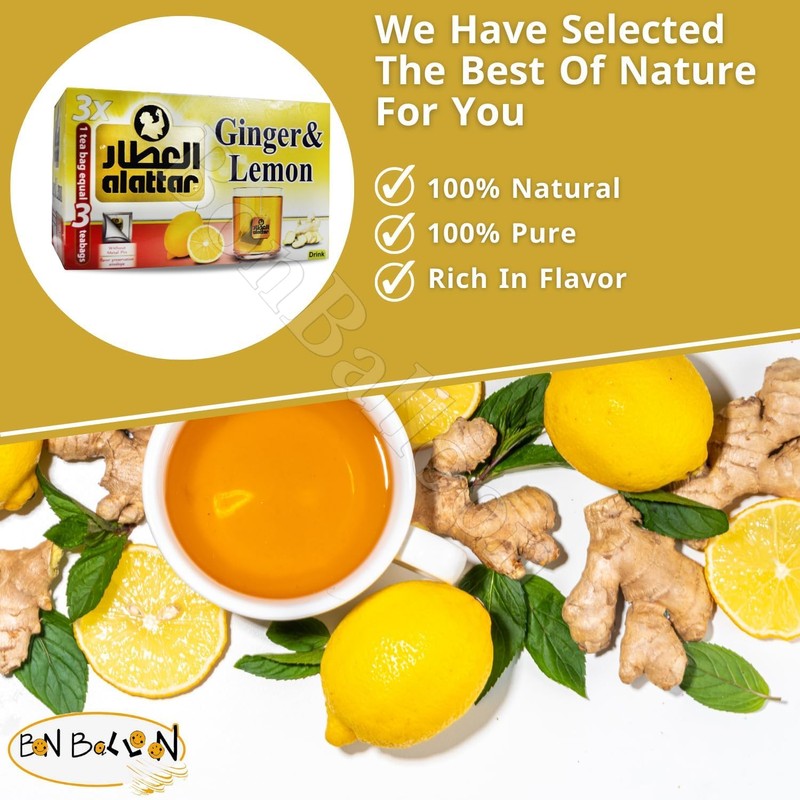 AlAttar Tea Herbal Ginger & Lemon Flower Al Attar Egyptian