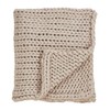 SARO LIFESTYLE Chunky Knit Throw in Poly Blend