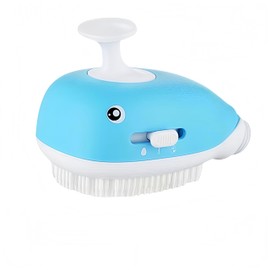 WJCCLYJC Deshedding Dog Bath Brush With Shampoo Dispenser - 2-In-1 Shower Hose Attachment For Dogs, Adjustable Handle For Kids And Adults, Includes Silicone Scrubber For Easy Washing (blue)